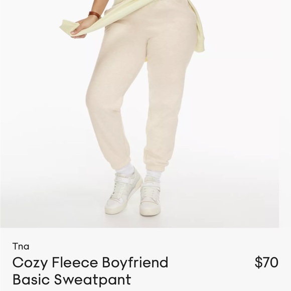 Aritzia tna cozy fleece boyfriend basic sweatpant joggers - Picture 2 of 5